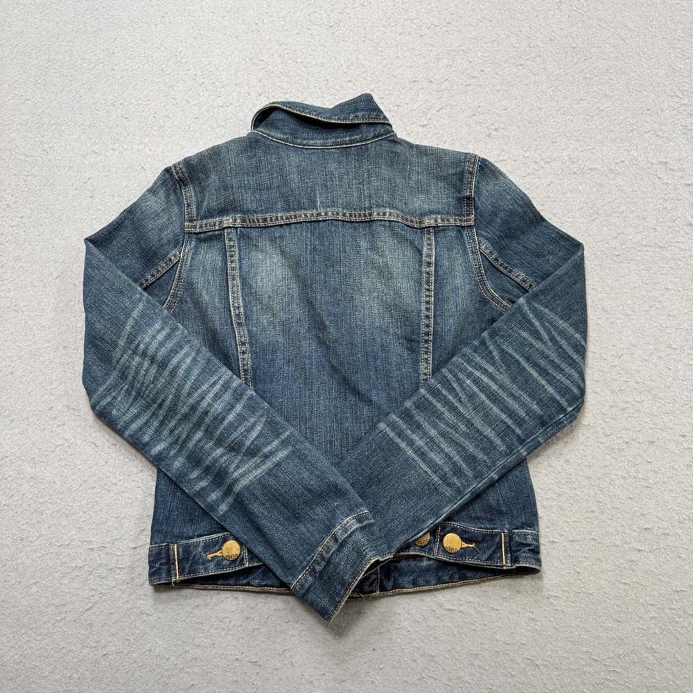 GAP 1969 Jacket Women's XS Blue Trucker Denim Dark Wash Classic Fit Outdoor - Picture 2 of 5